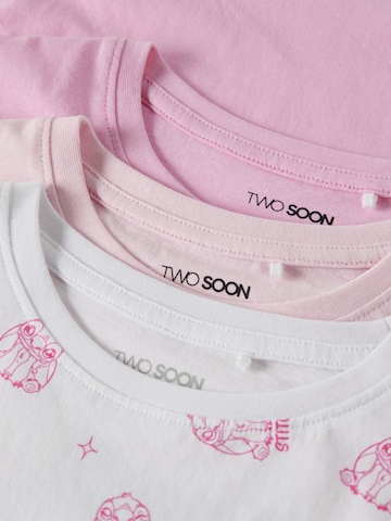 TWO SOON Shirt 'Stitch' in Pink