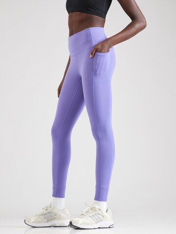 Skinny Pantalon de sport SKECHERS en violet : devant