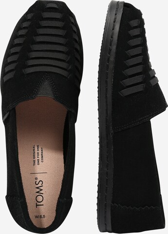 TOMS Instappers 'ALPARGATA LEATHER WRAP' in Zwart