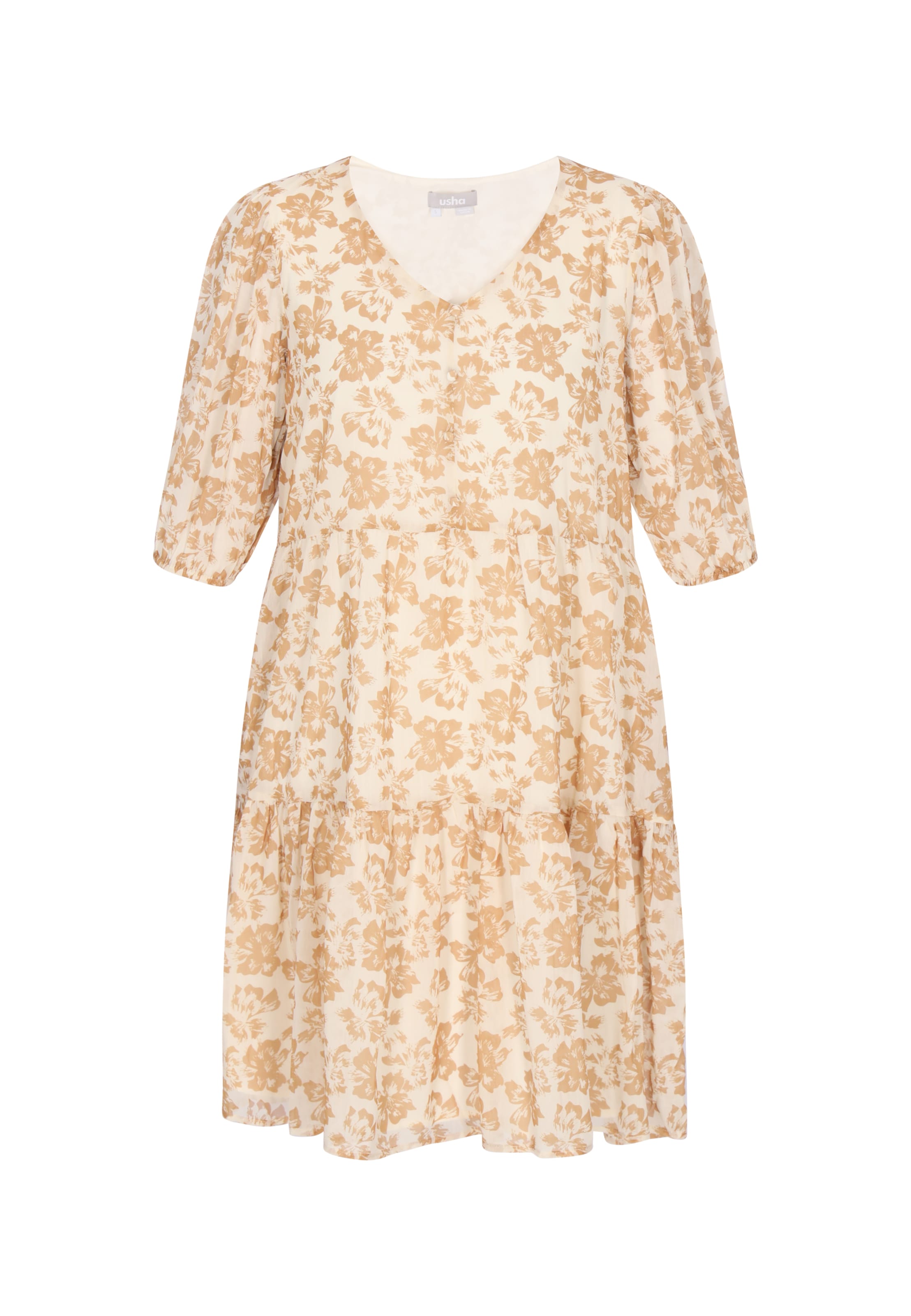 Usha - Vestido em bege: frente