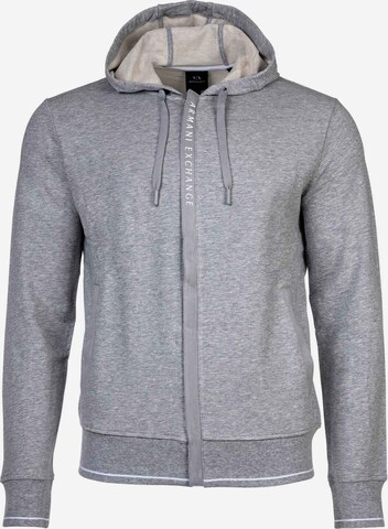 ARMANI EXCHANGE Zip-Up Hoodie in Mottled Grey | ABOUT YOU