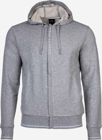 ARMANI EXCHANGE Zip-Up Hoodie in Grey: front