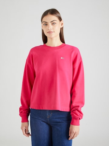 Tommy Jeans Tréning póló 'Tonal Appliqué' - rózsaszín: elől