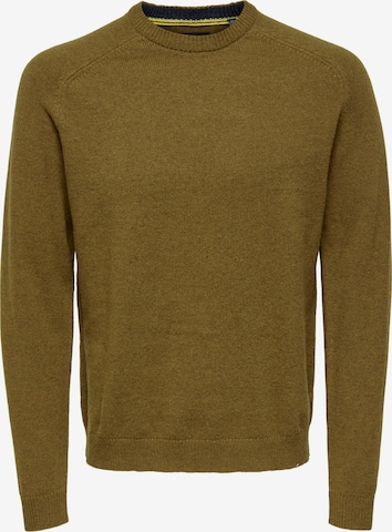 Only & Sons Sweater in Brown: front