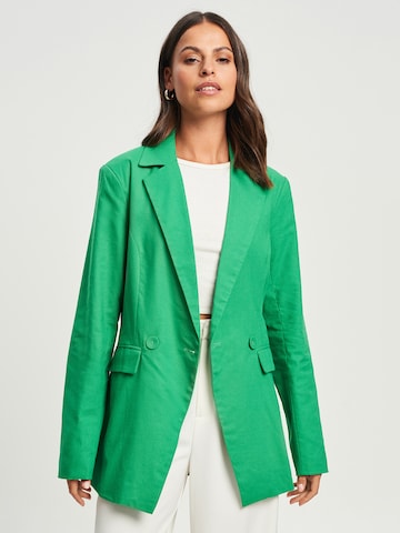 Blazer 'LIANA' Tussah en vert : devant