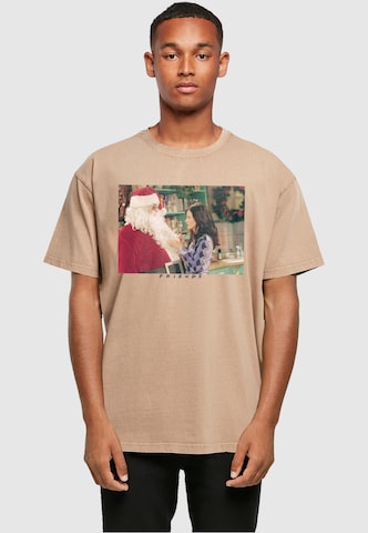 ABSOLUTE CULT Shirt 'Friends - Santa Chandler' in Beige: voorkant