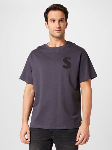 !Solid T-Shirt in Grau: predná strana