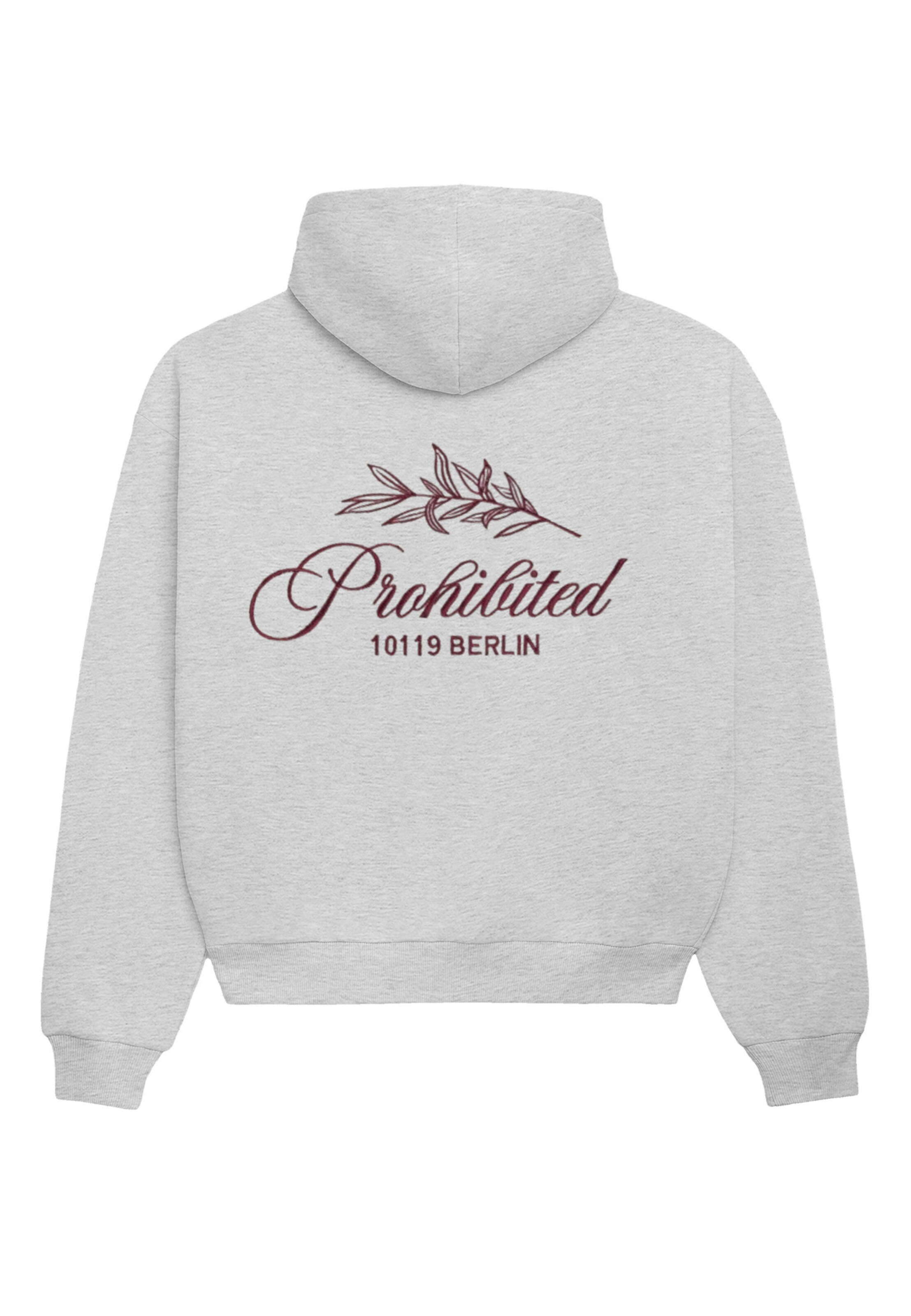 Sweat-shirt 'Leaf' Prohibited en gris