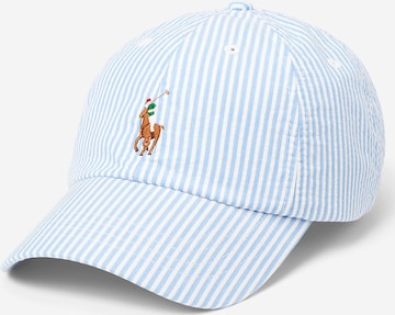Șapcă de la Polo Ralph Lauren pe albastru: față