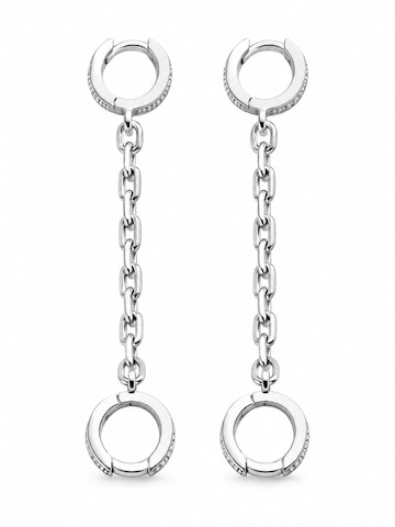 REYTEL - Pendientes 'CHAIN' en plata: frente