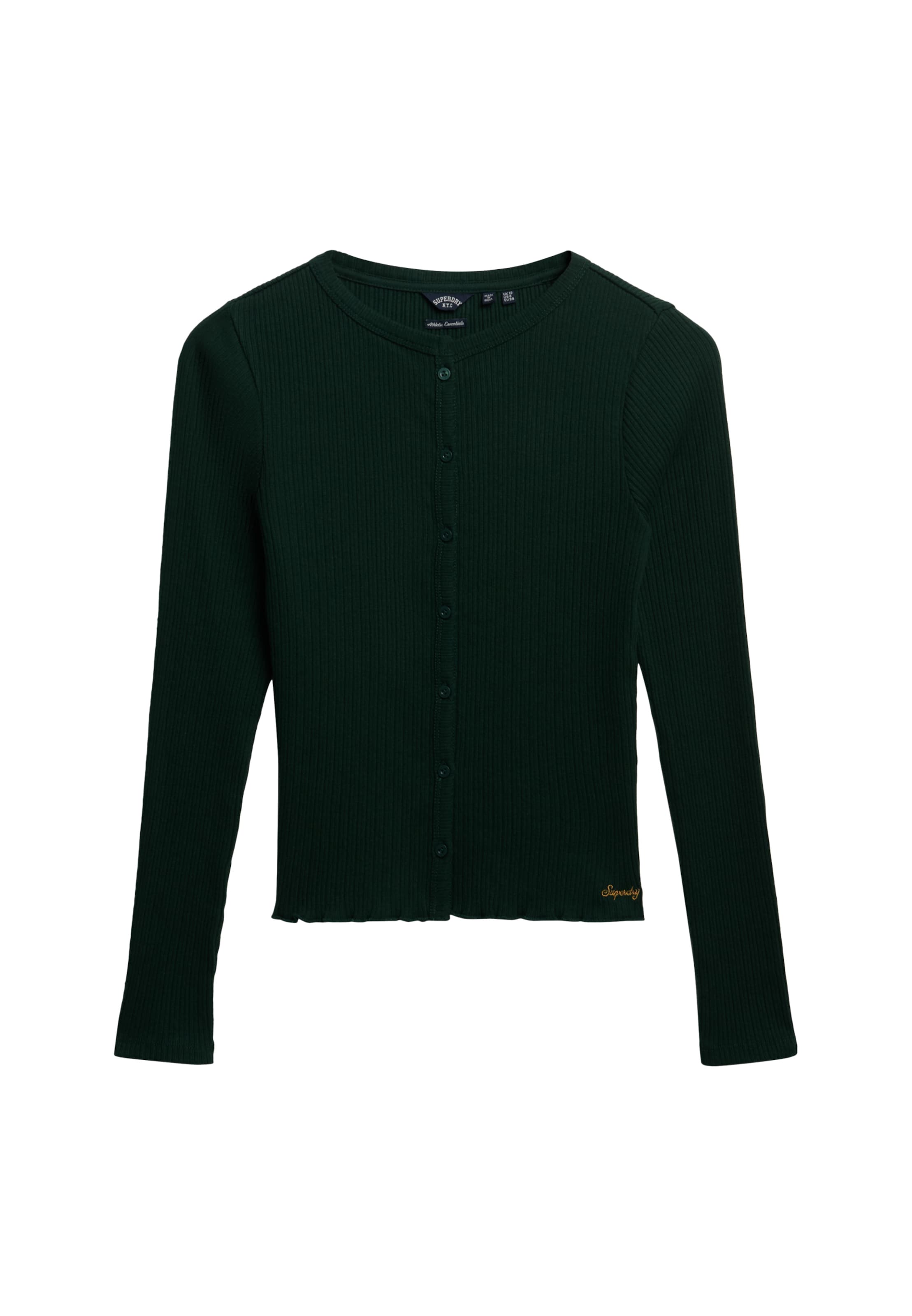 Superdry & Co Gebreid vest in Groen: voorkant