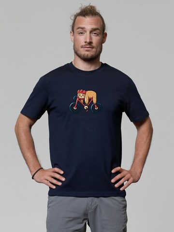 Watapparel Shirt ' Sloth ' in Blue: front