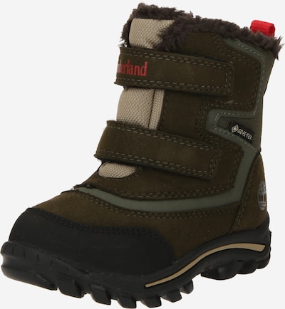 Boots 'Chillberg 2-Strap GTX' TIMBERLAND di colore grigio / greige / verde scuro / nero, Visualizzazione prodotti