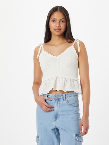 ONLY Knitted top 'Kristin' in White: front