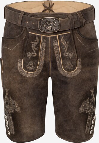 Regular Pantalon folklorique SPIETH & WENSKY en marron : devant