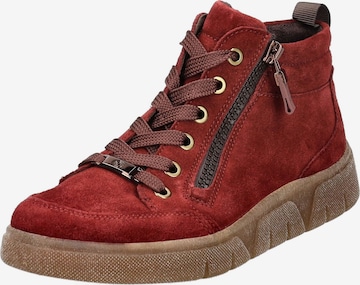 Sneaker alta 'Rom' di ARA in rosso: frontale