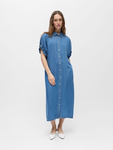 Robe-chemise 'OBJFrame Tiana' OBJECT en bleu : devant