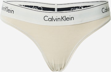 Calvin Klein Underwear Tangá - Béžová: predná strana