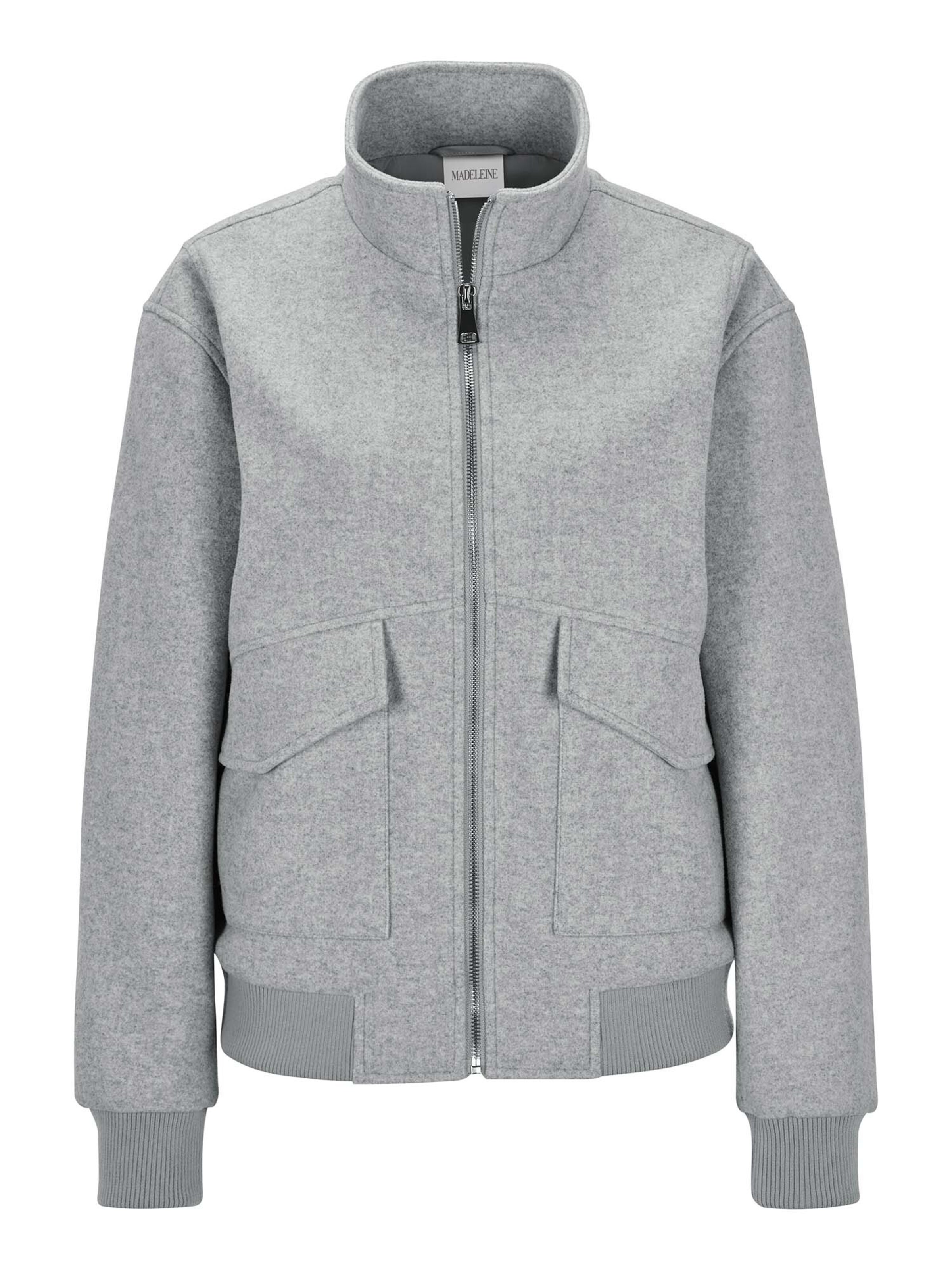 Veste mi-saison MADELEINE en gris : devant