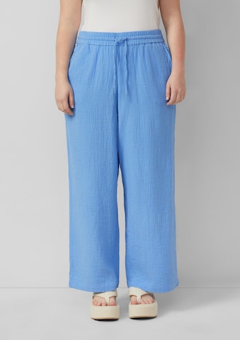 QS Wide leg Broek in Blauw