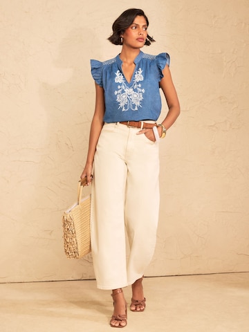 Maglietta di love & roses in blu