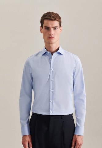 Coupe slim Chemise business SEIDENSTICKER en bleu : devant