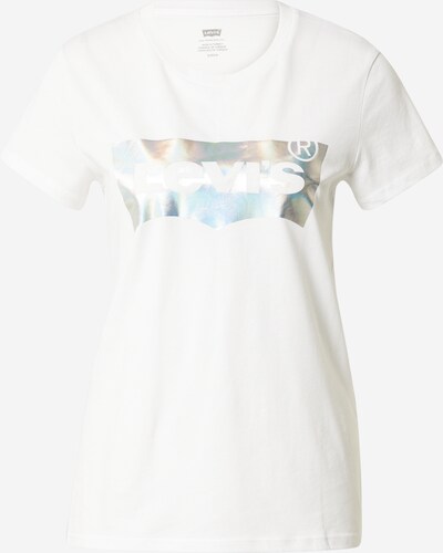 LEVI'S Тениска в сребърно / бяло, Преглед на продукта
