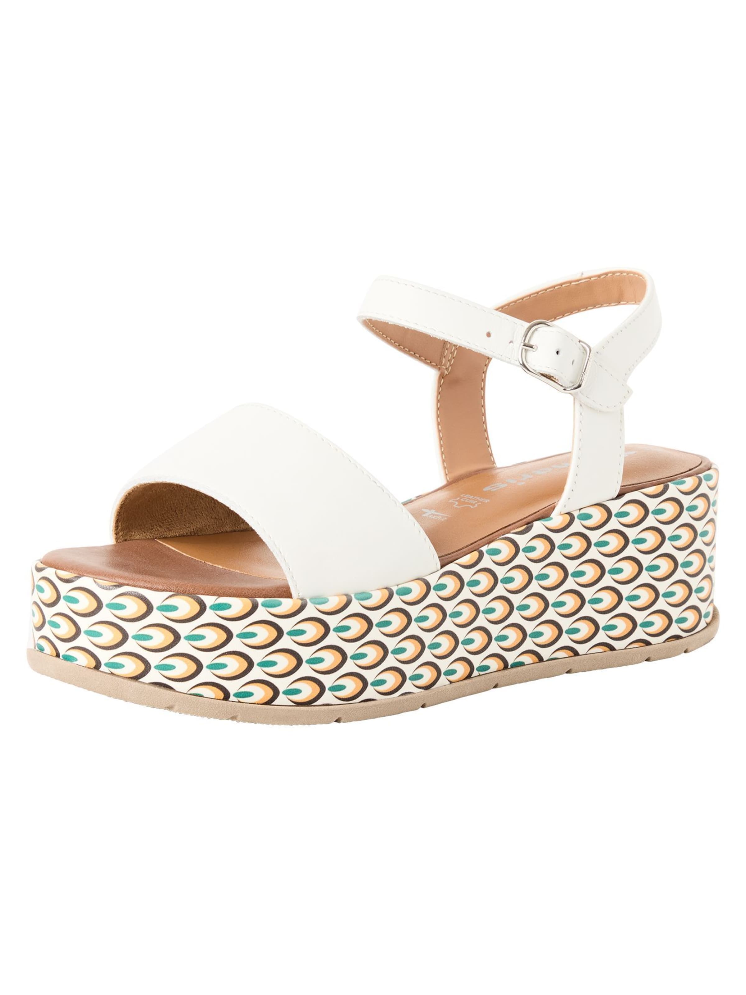 Tamaris Sandaal in Wit: voorkant