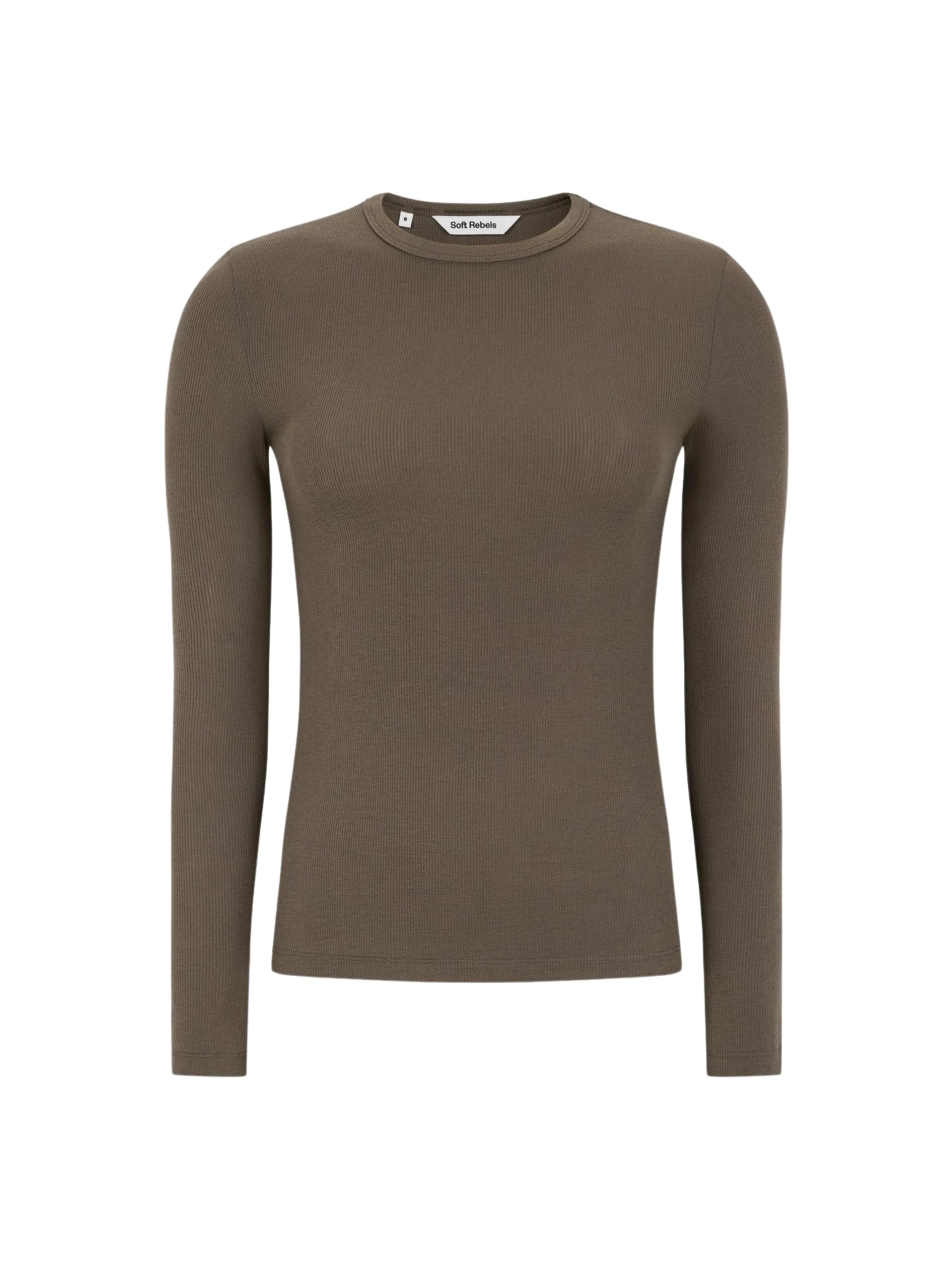 Soft Rebels Shirts 'Fenja' i brun: forside