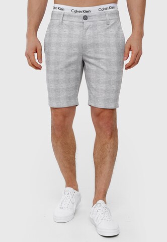 INDICODE JEANS Regular Trousers 'Aalborg' in Grey: front