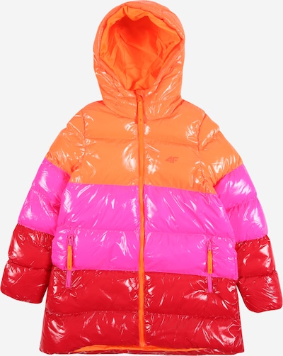 4F Jacke in pink / orangerot / knallrot, Produktansicht