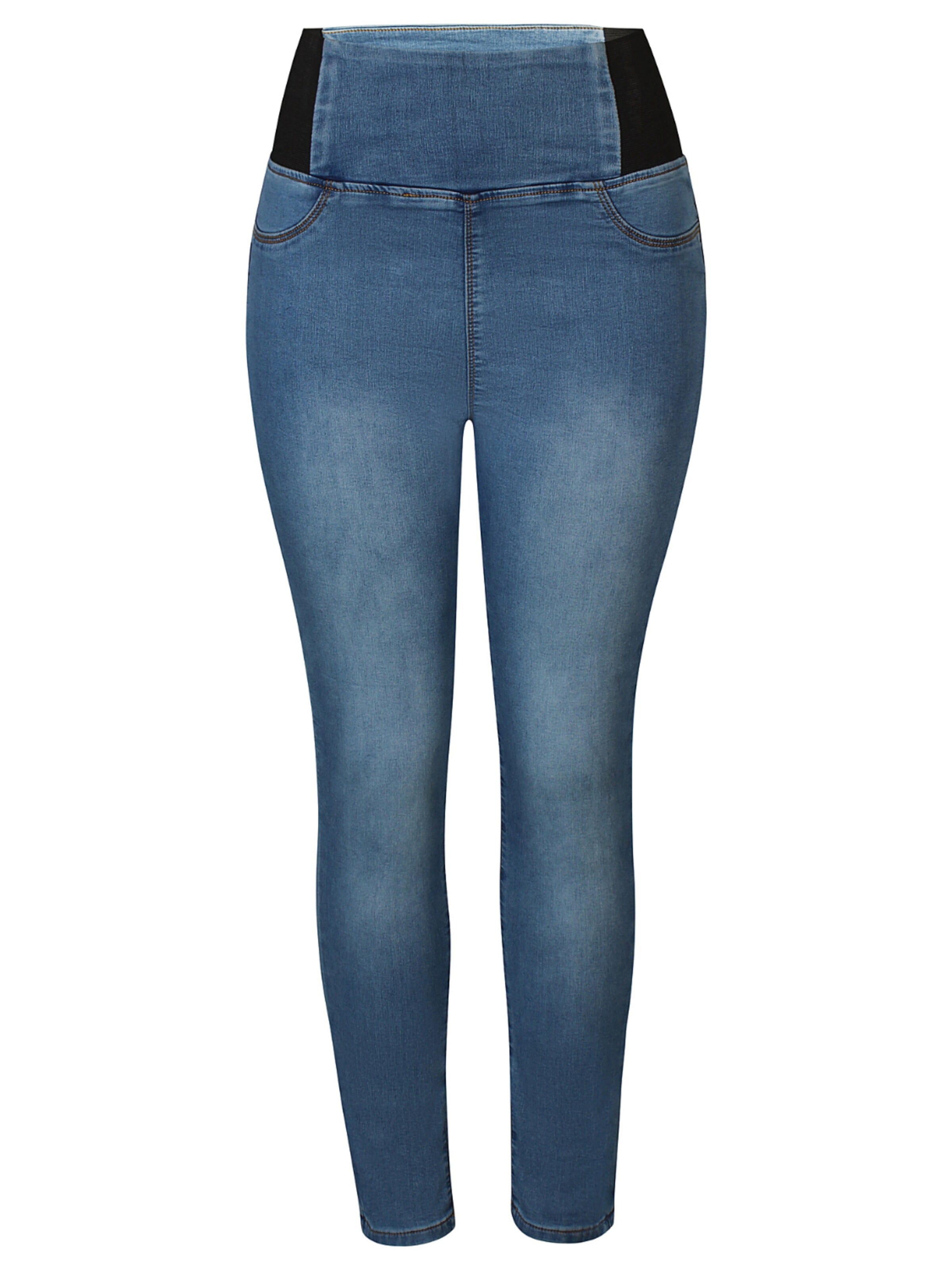 ze-ze Slimfit Jeggings 'Pixie 525' i blå: forside