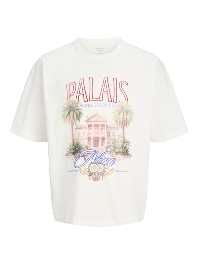 JACK & JONES T-shirt in grün / rosa / weiß, Produktansicht