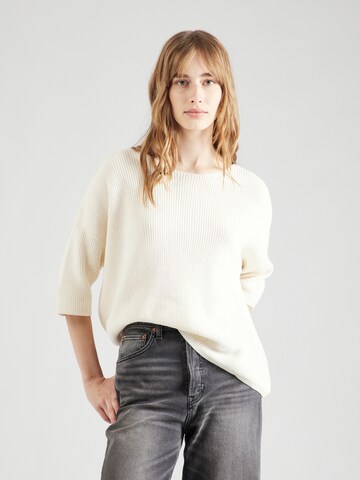 SOAKED IN LUXURY Sweater 'Tuesday' in White: front