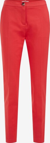 WE Fashion Slimfit Παντελόνι με τσάκιση σε κόκκινο: μπροστά