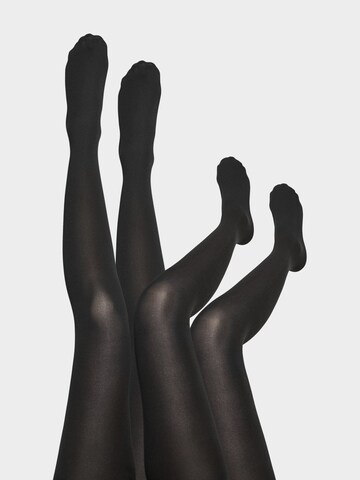 Bataillon Belette Strumpfhose 'Strumpfhose blickdicht Damen – warm & reißfest (2er Pack)' in Schwarz: Vorderseite