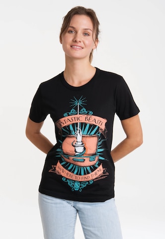 LOGOSHIRT T-Shirt 'Fantastic Beasts And Where To Find Them' in Schwarz: Vorderseite