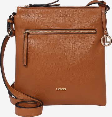 L.CREDI Crossbody Bag 'New Orleans' in Brown: front