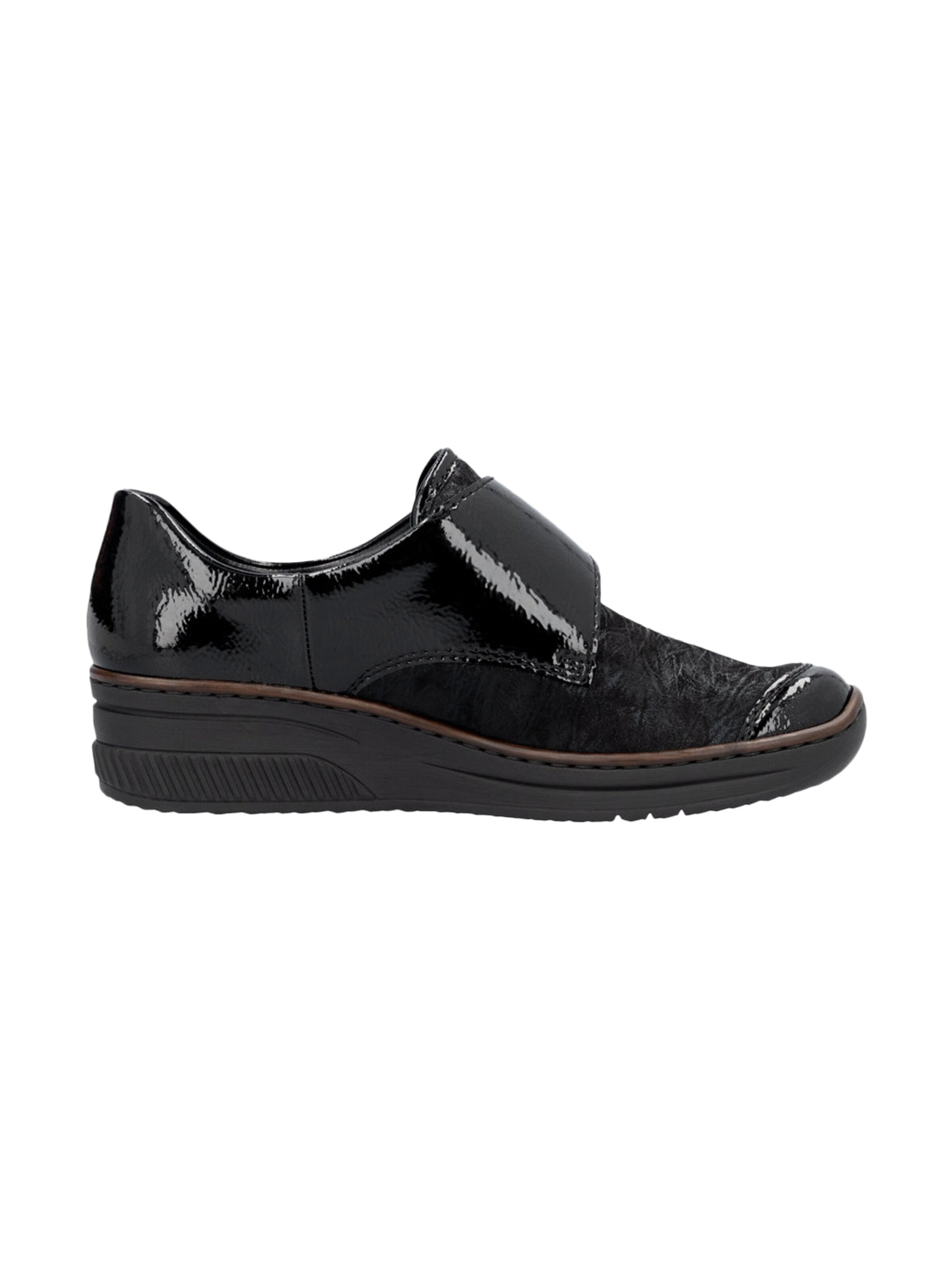 Chaussure de sport à lacets 'Lagro Low-Top-Sneaker aus Leder' Rieker en noir