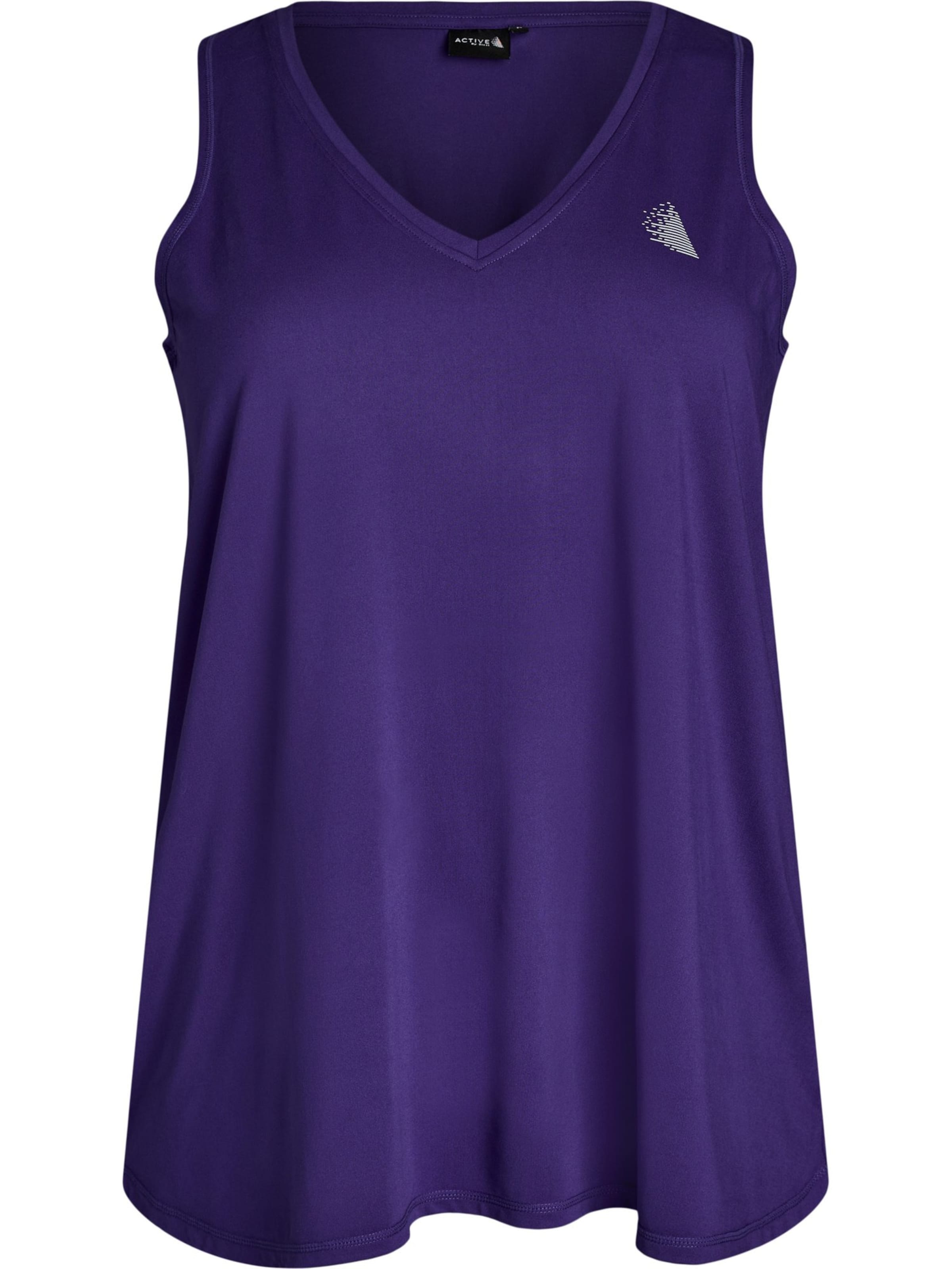 Active by Zizzi Sporttop 'ABASIC' in Lila: voorkant