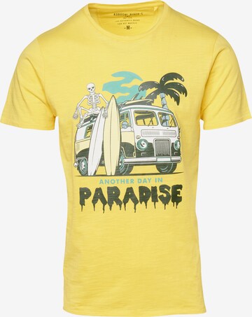 T-Shirt KOROSHI en jaune : devant