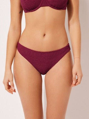 CALZEDONIA Bikini Bottoms 'CRINKLE WAVES' in Red: front