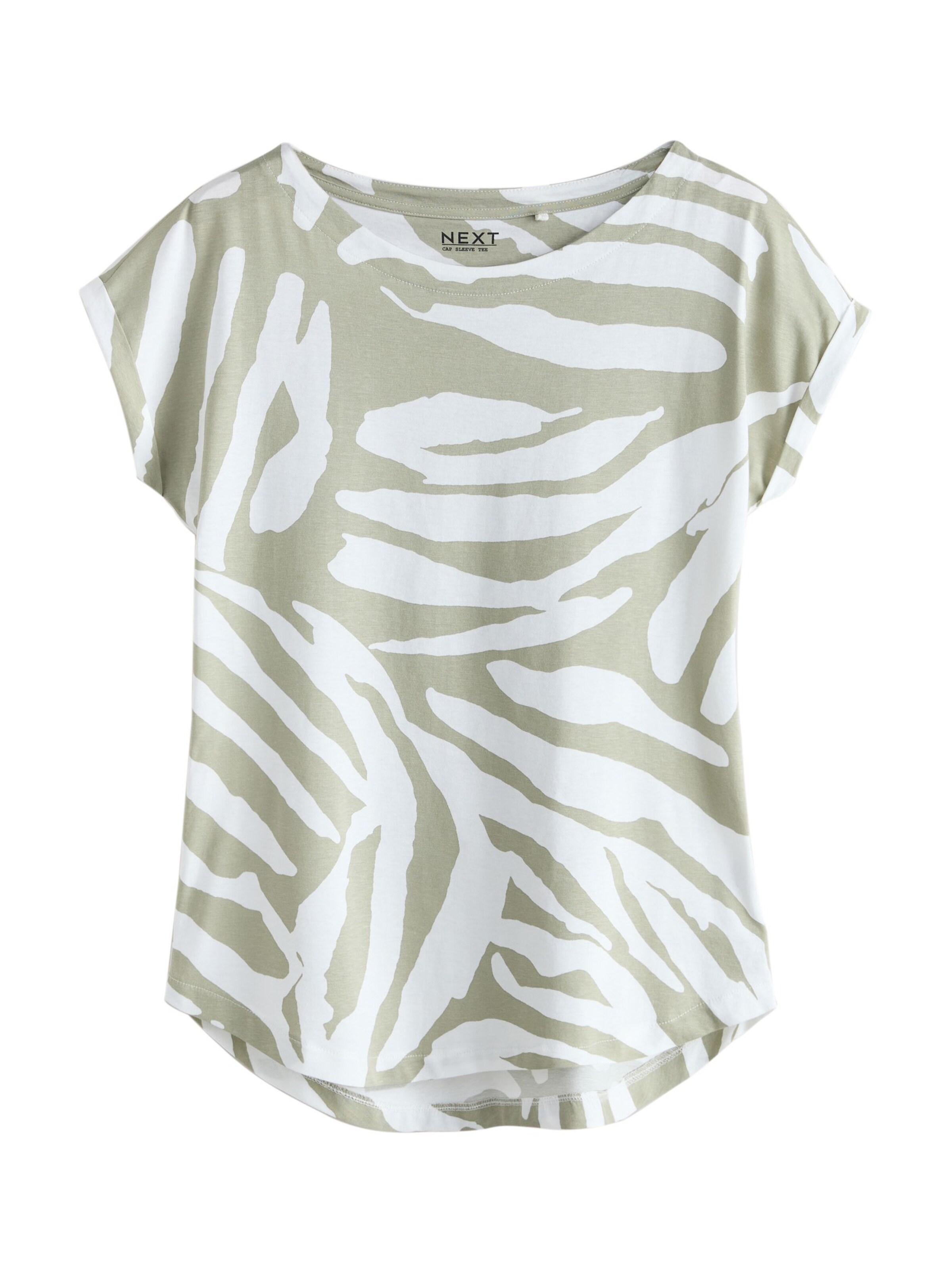 Next T-shirt en vert pastel / blanc, Vue avec produit