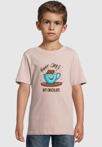 Merchcode T-Shirt 'Happy Days' in Pink: Vorderseite
