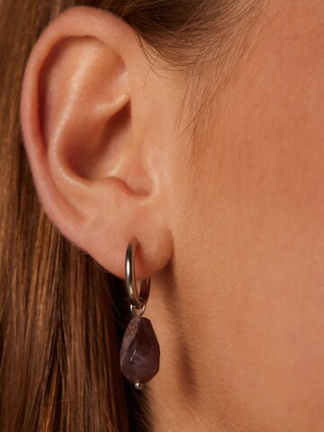 Boucles d'oreilles 'Colourful' Lucardi en argent : devant