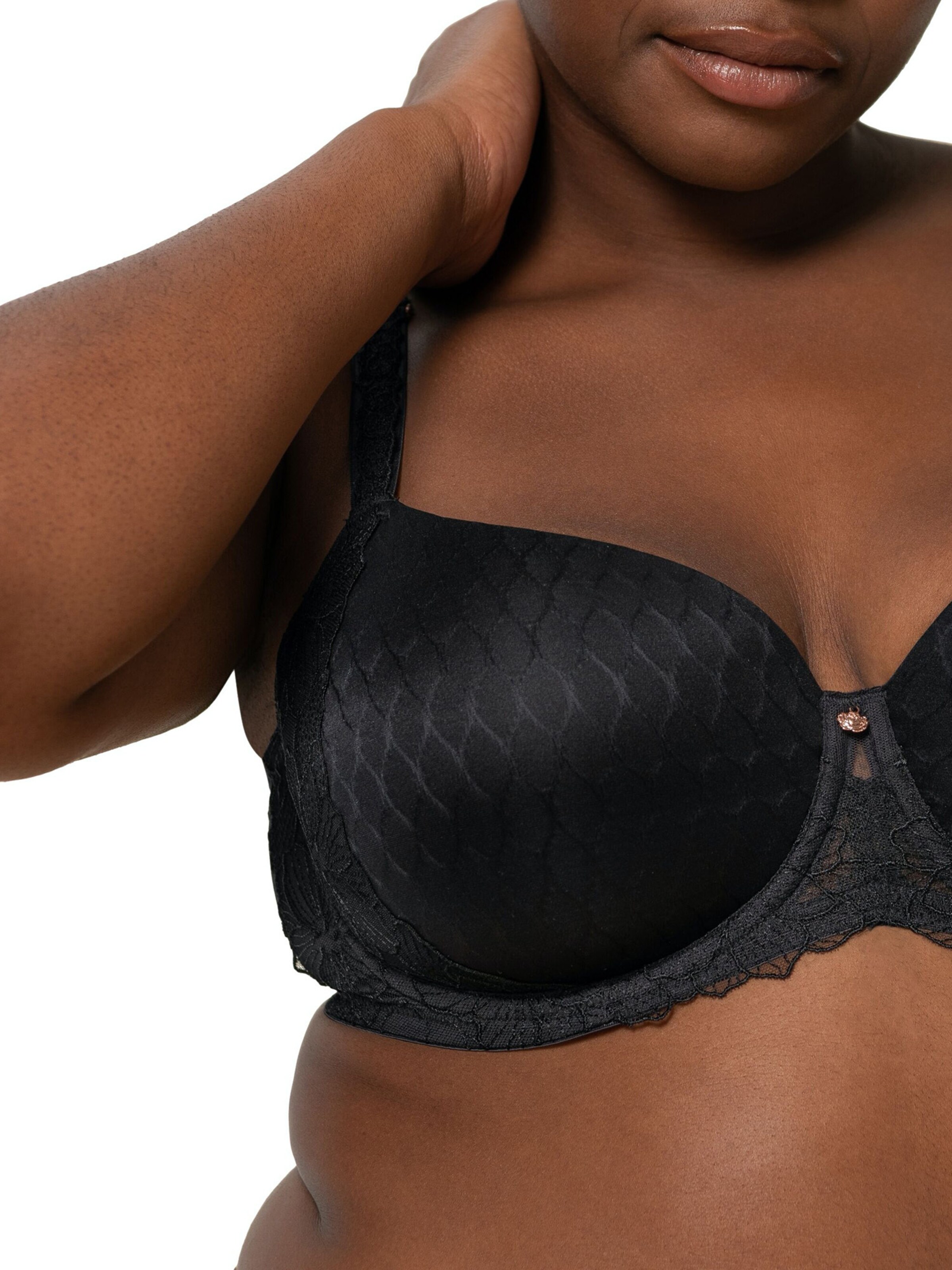 TRIUMPH Minimizer Bügel-BH ' Azalea Florale ' in Schwarz