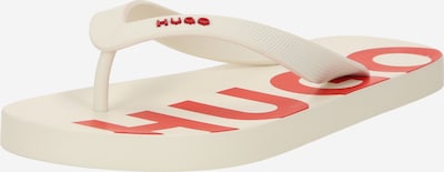 Flip-flops 'Arvel' HUGO Red pe roşu închis / alb lână, Vizualizare produs