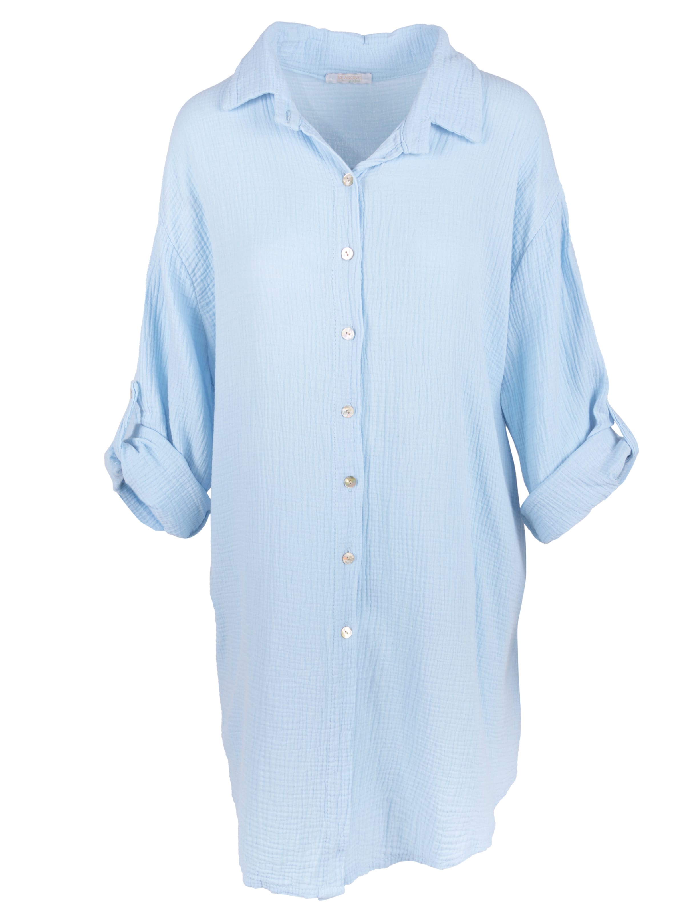 Seasons of April Blouse in Blauw: voorkant