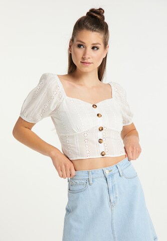 DreiMaster Klassik Bluse i hvid: forside