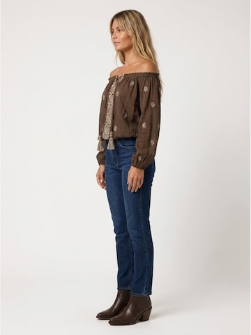 Miss June Blouse 'Gally' in Brown